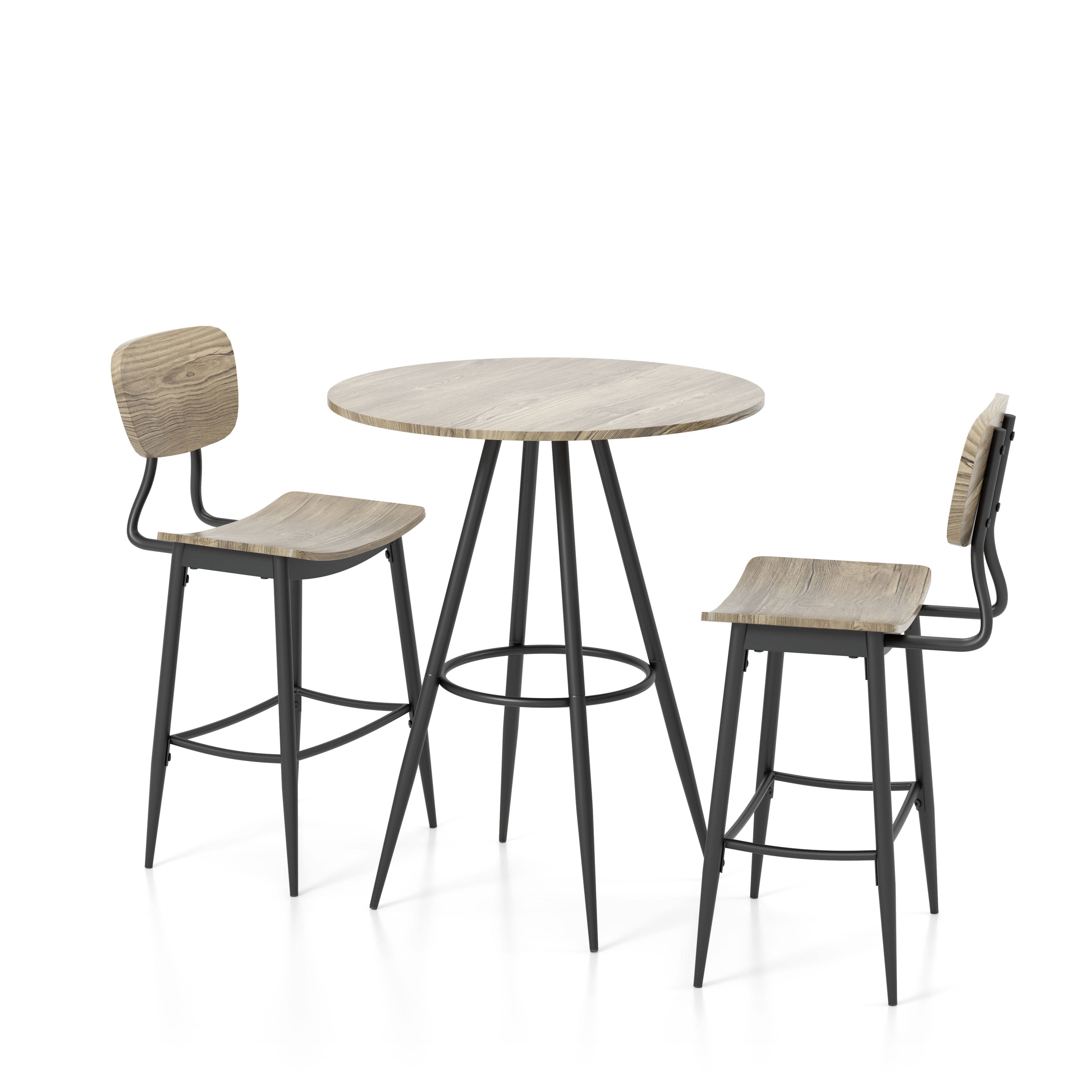 Shandry 3-Piece Counter Height Dining Set in Gray
